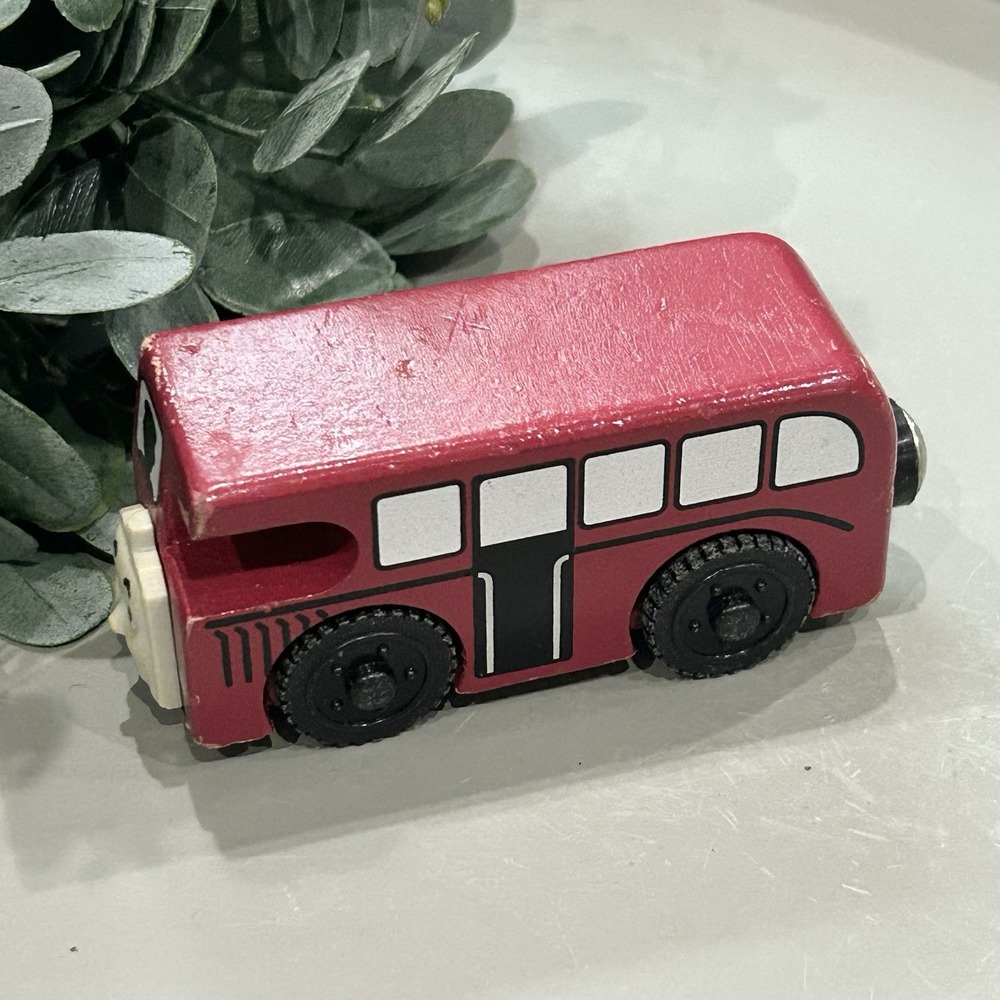 Bertie Bus Wooden Railway Thomas the Train Roadway Friends Learning Curve Maroon